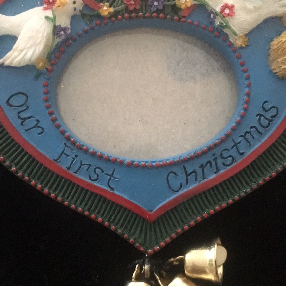 NWOT: Our First Christmas Photo Ornament 5”x4”  Polystone resin - Picture 10 of 12
